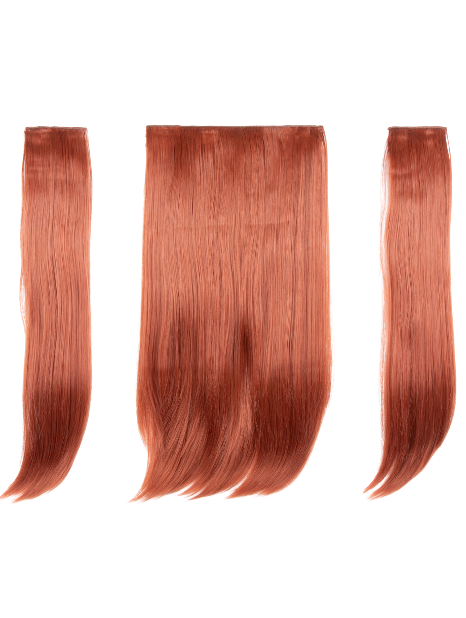 Three Pieces 18" Straight Synthetic Clip in Hair Extensions - Elle