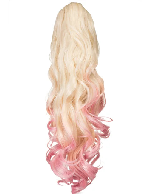 Curly 20" Dip Dye Claw Clip Synthetic Hair Ponytail - LF-39M