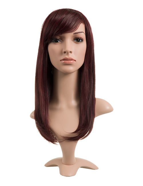 Natalie Natural Straight Side Fringe Full Head Wig