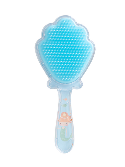 Shell-Shaped Mermaid Pattern Detangling Hairbrush (Glitter Fancy Style) - Style: 1829 IS