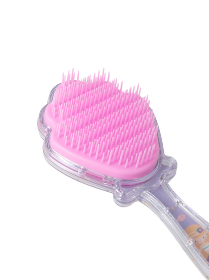 Shell-Shaped Mermaid Pattern Detangling Hairbrush (Glitter Fancy Style) - Style: 1829 IS