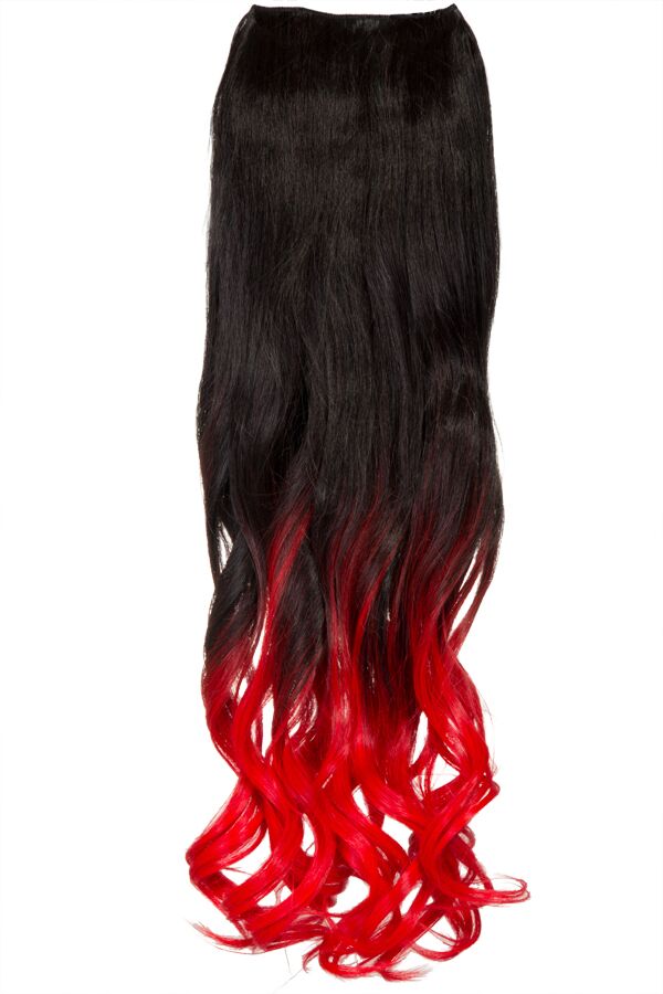 Curly 20" Dip Dye Clip-In Synthetic Hair Extensions - G1007L