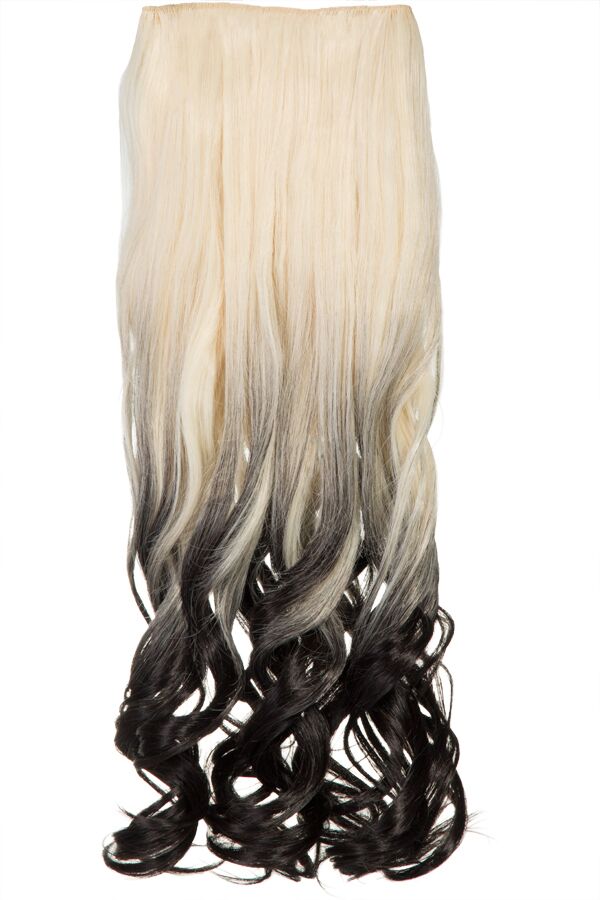 Curly 20" Dip Dye Clip-In Synthetic Hair Extensions - G1007L