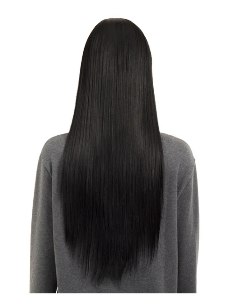 Long Straight With Side Fringe Full Head Wig