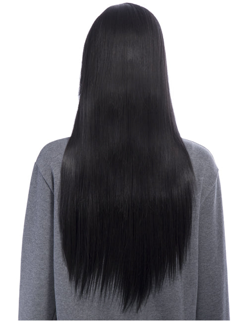 Long Straight With Side Fringe Full Head Wig