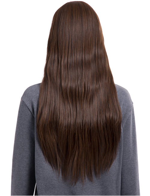 Long Straight With Side Fringe Full Head Wig
