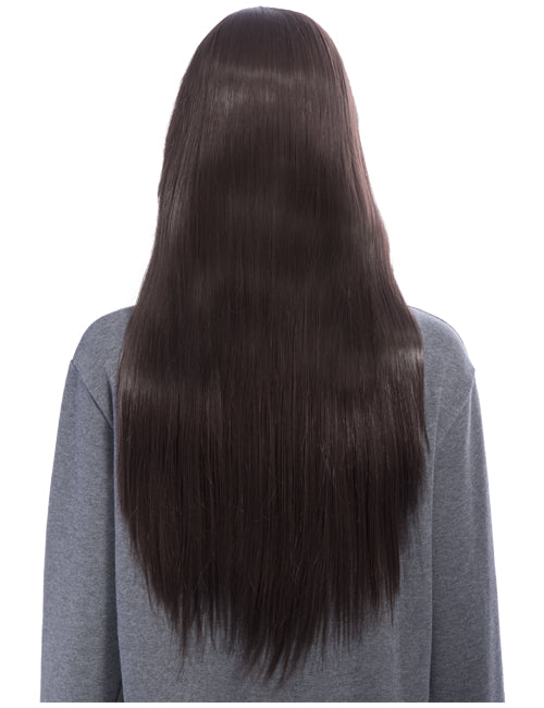 Long Straight With Side Fringe Full Head Wig