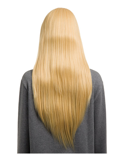 Long Straight With Side Fringe Full Head Wig