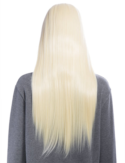 Long Straight With Side Fringe Full Head Wig