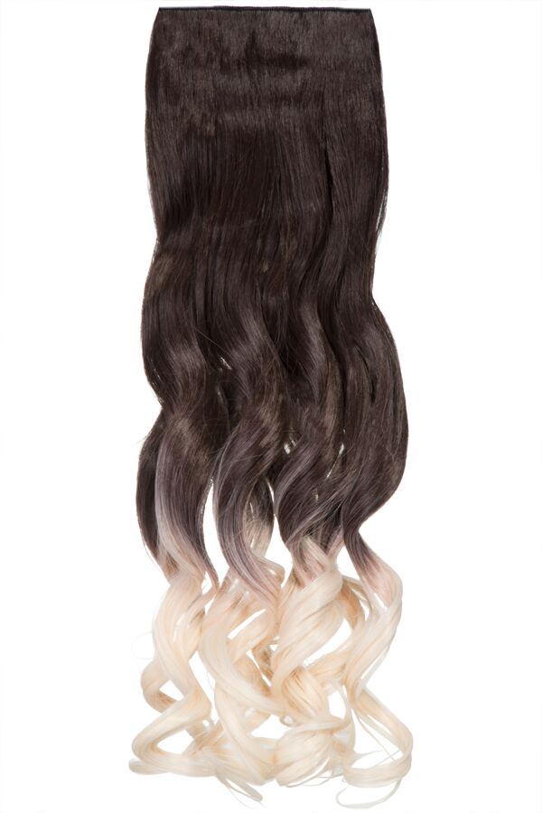 Curly 20" Dip Dye Clip-In Synthetic Hair Extensions - G1007L