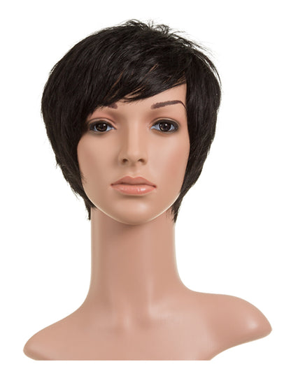 Anne - Short Pixie Cut Human Hair Full Head Wig