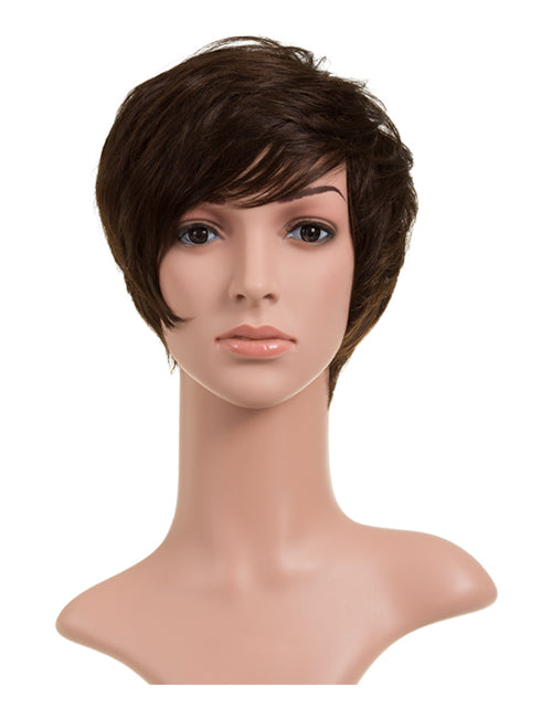 Anne - Short Pixie Cut Human Hair Full Head Wig