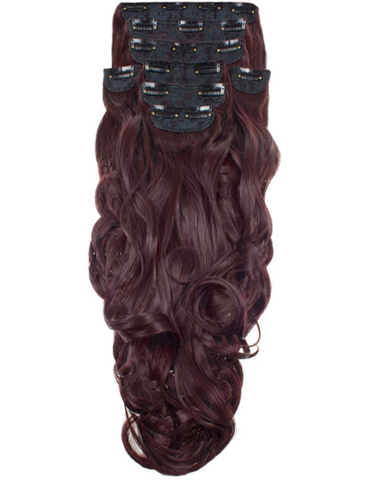 8 Pieces Curly Clip In Synthetic Hair Extensions – B8