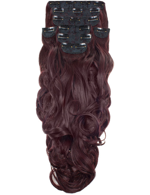 8 Pieces Curly Clip In Synthetic Hair Extensions – B8