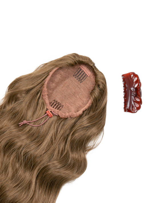 Premium Synthetic Fibre – Bella 22″ Natural Wave Claw Clip Ponytails (Fluffy Version)