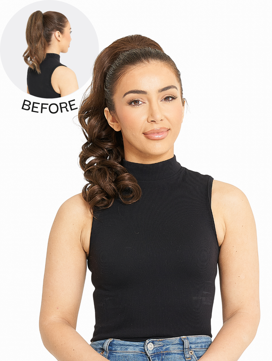 Curly Drawstring Ponytail - Blossom