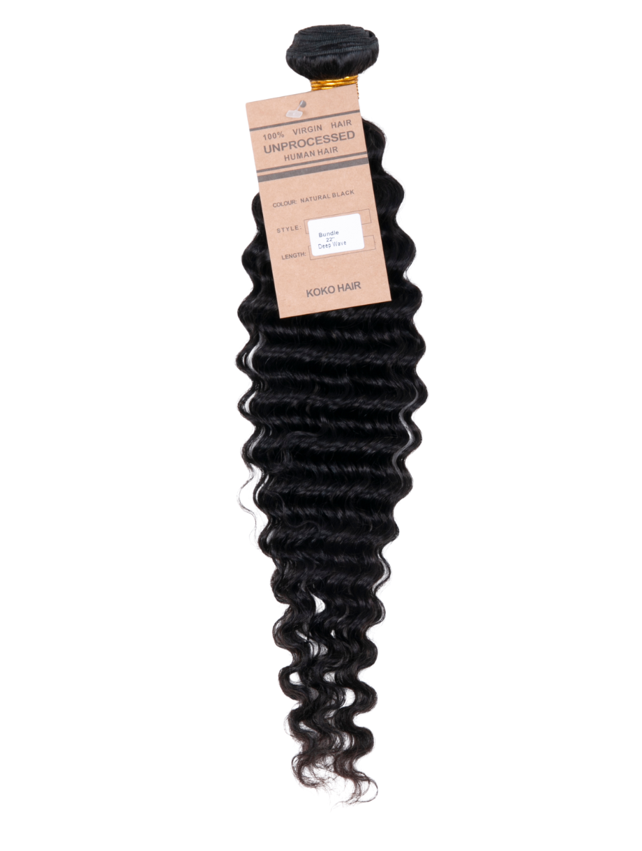 Deep Wave Bundle 100g Virgin India Human Hair Weave Extensions