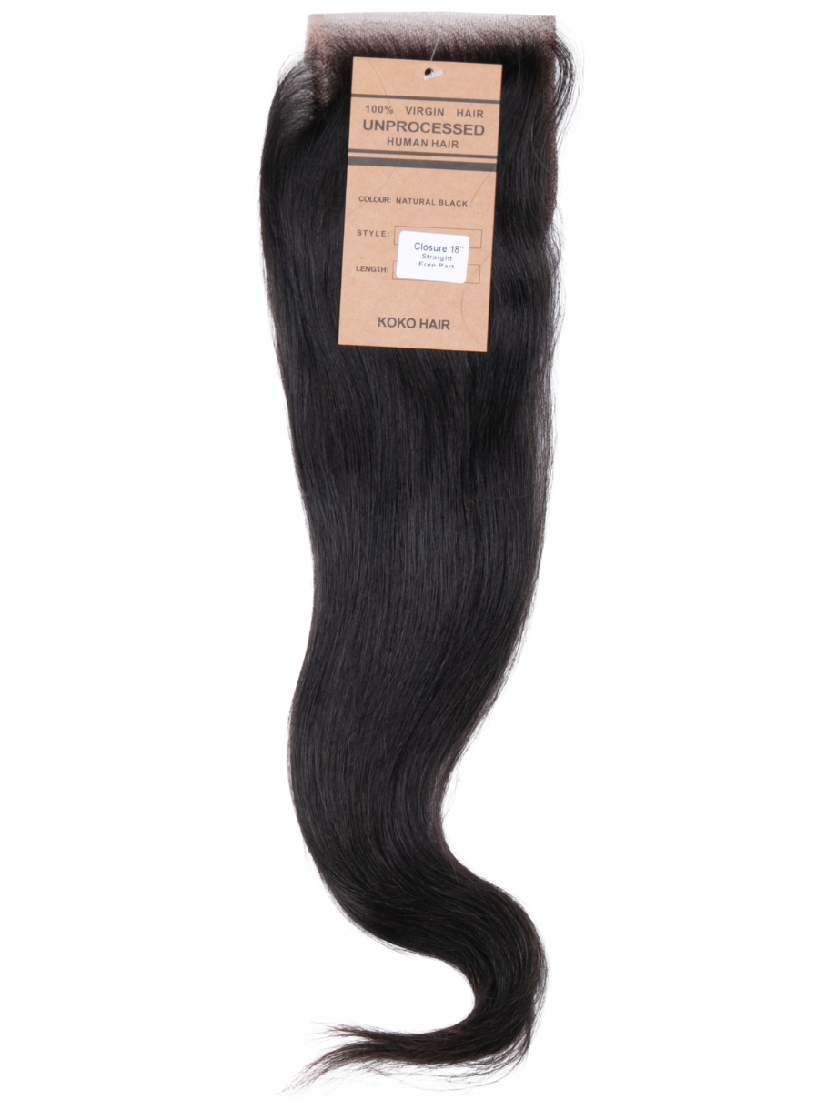 Straight Indian Human Hair Lace Closure