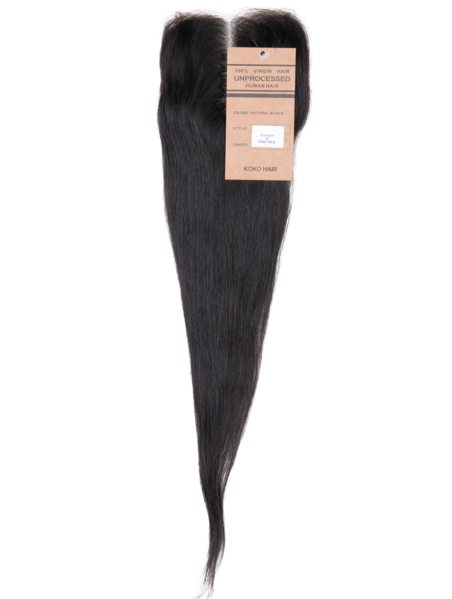 Straight Indian Human Hair Lace Closure