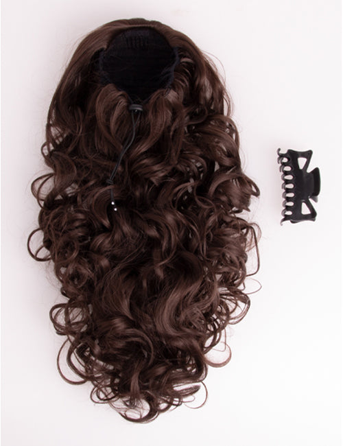 Claw Clip or Drawstring Curly Style Ponytail - Charlotte
