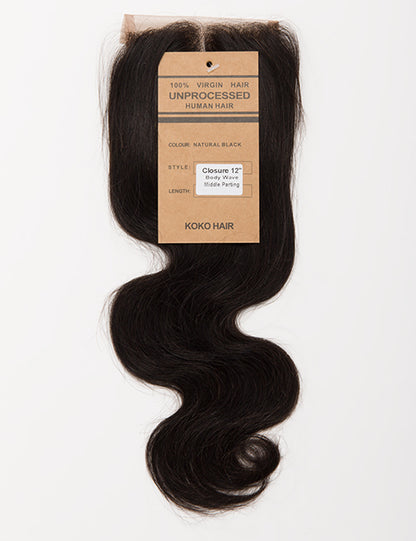 Body Wave Indian Human Hair Lace Closure