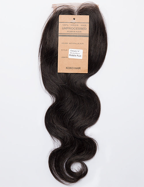 Body Wave Indian Human Hair Lace Closure