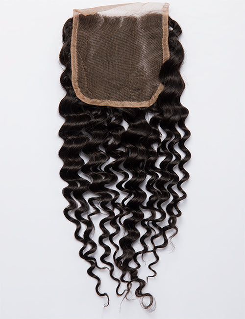 Deep Wave Indian Human Hair Lace Closure