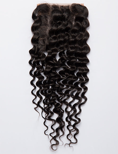 Deep Wave Indian Human Hair Lace Closure