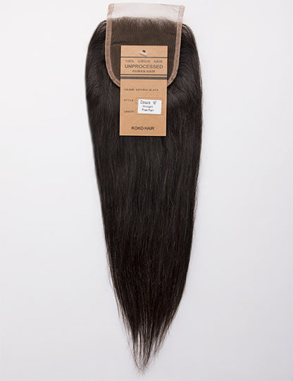 Straight Indian Human Hair Lace Closure