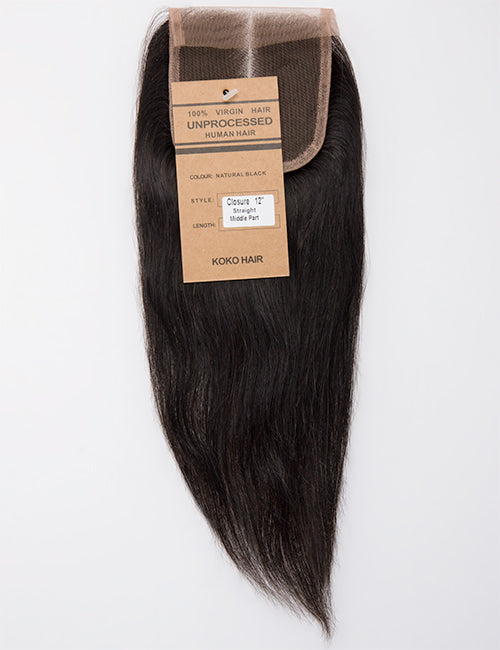 Straight Indian Human Hair Lace Closure