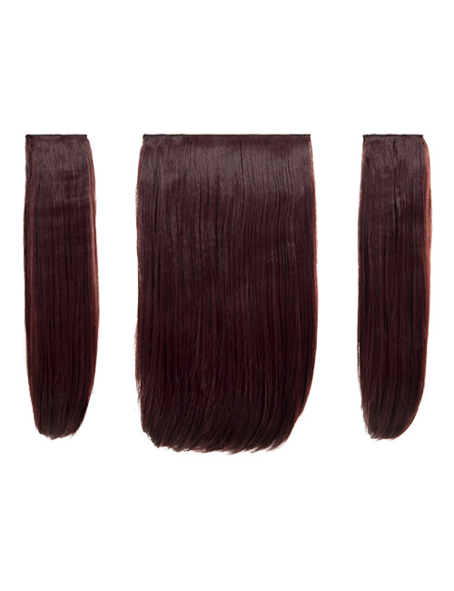Three Pieces 18" Straight Synthetic Clip in Hair Extensions - Elle