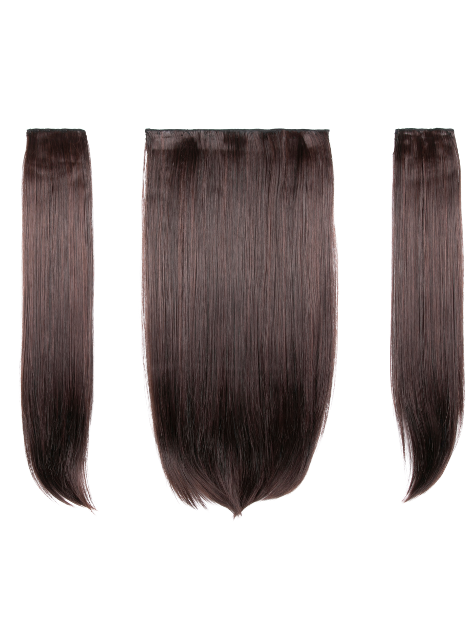 Three Pieces 18" Straight Synthetic Clip in Hair Extensions - Elle