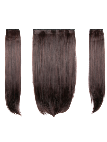 Three Pieces 18" Straight Synthetic Clip in Hair Extensions - Elle