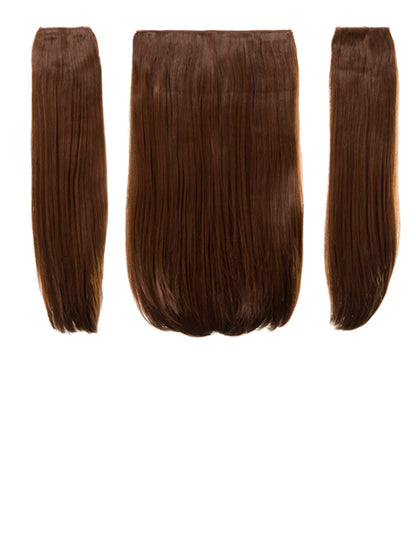 Three Pieces 18" Straight Synthetic Clip in Hair Extensions - Elle