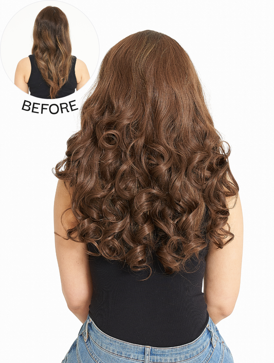 Eva Loose Curl Synthetic Half Head Wig