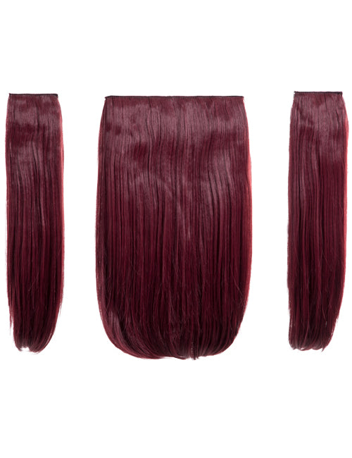 Three Pieces 18" Straight Synthetic Clip in Hair Extensions - Elle