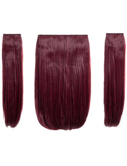 Three Pieces 18" Straight Synthetic Clip in Hair Extensions - Elle