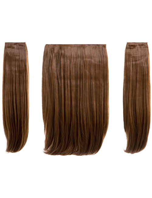 Three Pieces 18" Straight Synthetic Clip in Hair Extensions - Elle