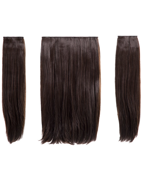 Three Pieces 18" Straight Synthetic Clip in Hair Extensions - Elle