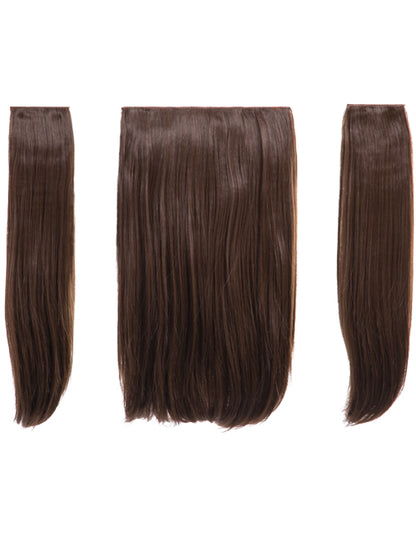 Three Pieces 18" Straight Synthetic Clip in Hair Extensions - Elle