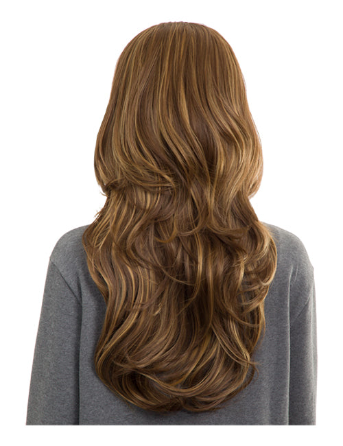 Emma Long Wavy Synthetic Half Head Wig