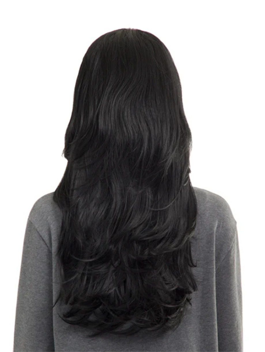 Emma Long Wavy Synthetic Half Head Wig