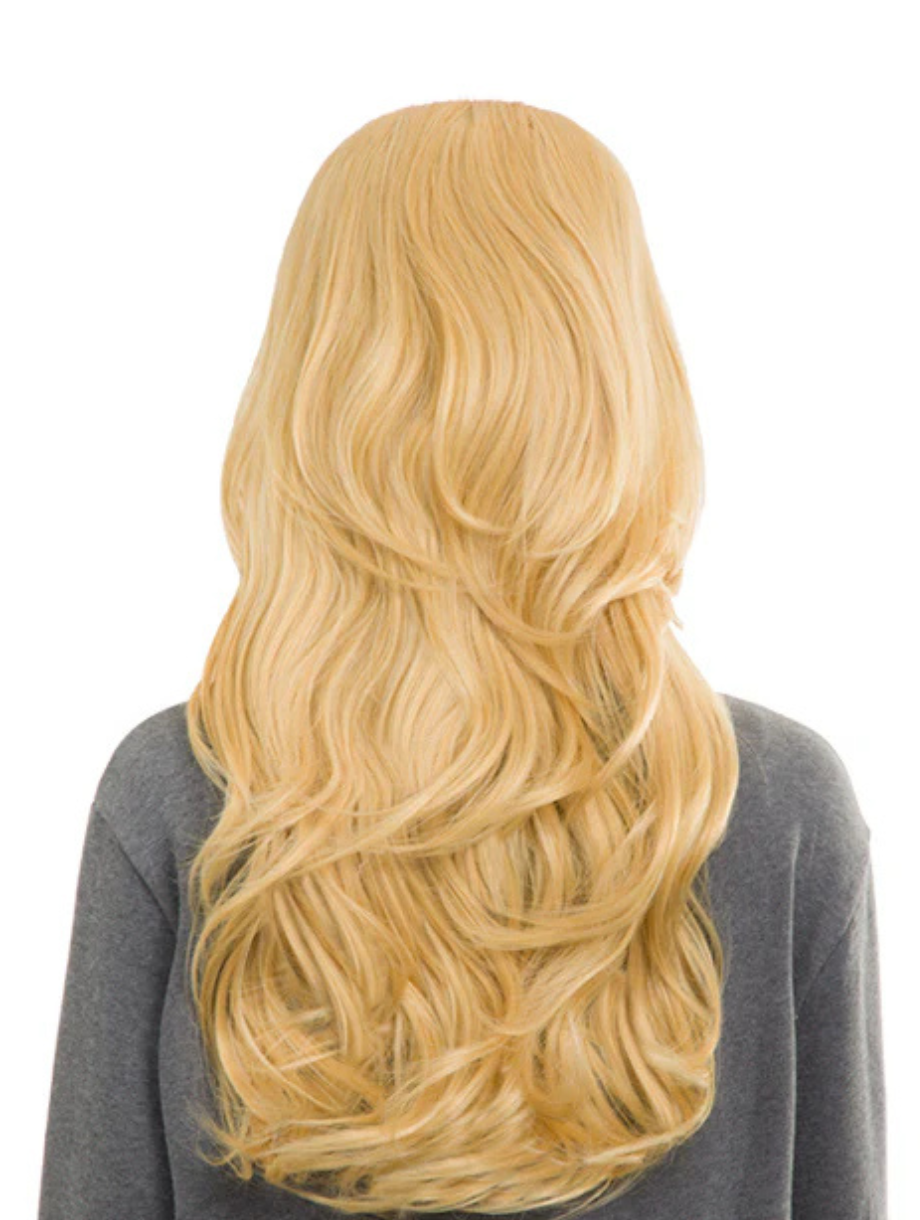 Emma Long Wavy Synthetic Half Head Wig