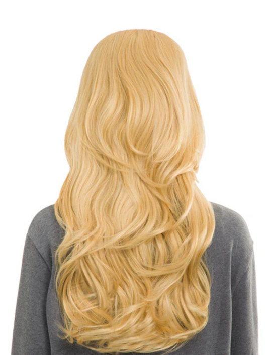 Emma Long Wavy Synthetic Half Head Wig