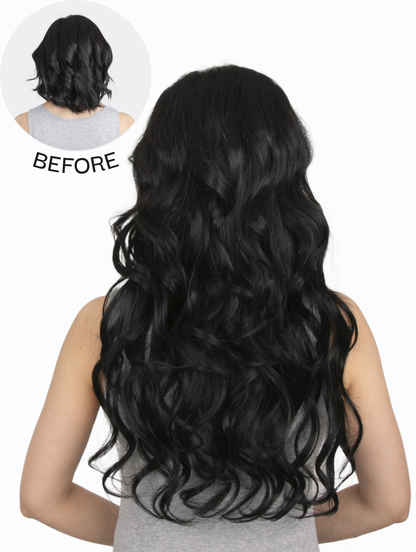 Premium Synthetic Fibre – One Piece 22" Curly Clip-In Hair Extensions - Fiona
