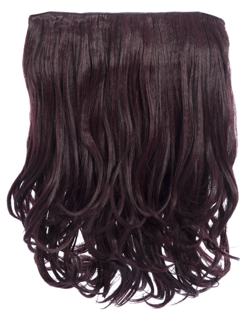 One Piece 16" Curly Synthetic Clip in Hair Extensions - G0003