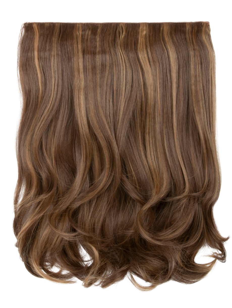 One Piece 16" Curly Synthetic Clip in Hair Extensions - G0003
