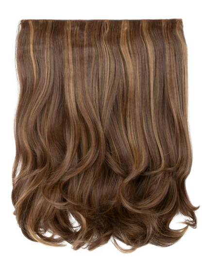One Piece 16" Curly Synthetic Clip in Hair Extensions - G0003