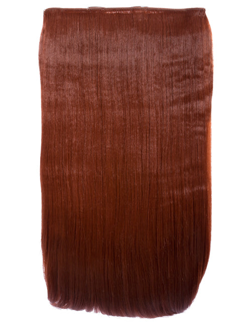 One Piece 24" Straight Synthetic Clip In Hair Extensions - G1STR