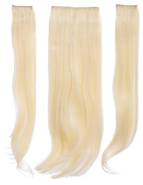 Three Pieces 24" Straight Synthetic Clip in Hair Extensions - G3STR